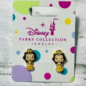 Disney Parks Princess Belle Jewelry Girls Pierced Earrings Beauty & The Beast